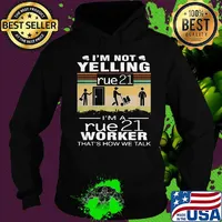 I'm not yelling i'm a rue 21 worker that's how we talk vintage retro s Hoodie