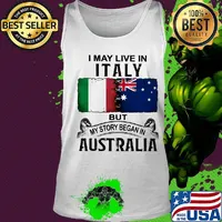 I may live italy but my story began in australia s Tank top