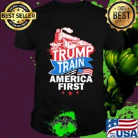 Independence day trump train america first shirt