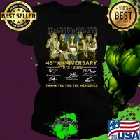 Iron maiden 45th anniversary 1975 2020 thank you for the memories signatures guitar s Ladies tee
