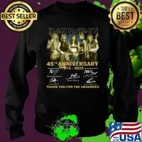 Iron maiden 45th anniversary 1975 2020 thank you for the memories signatures guitar s Sweater