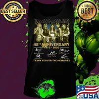 Iron maiden 45th anniversary 1975 2020 thank you for the memories signatures guitar s Tank top