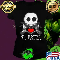 Jack skellington heart you matter s Ladies tee