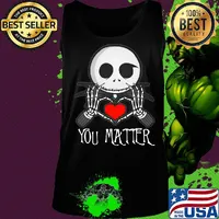 Jack skellington heart you matter s Tank top