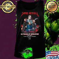 James hetfield 42 years of 1978 2020 thank you for the memories signature s Tank top