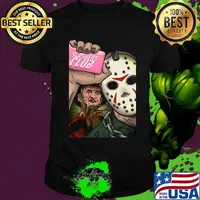 Jason voorhees and freddy krueger slashers club shirt