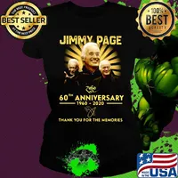 Jimmy page 60th anniversary 1960-2020 thank you for the memories signature s Ladies tee