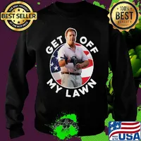 John Burns guns get off my lawn American flag s Sweater
