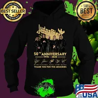Judas priest 50th anniversary 1970 2020 thank you for the memories signatures s Hoodie