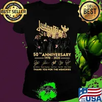 Judas priest 50th anniversary 1970 2020 thank you for the memories signatures s Ladies tee