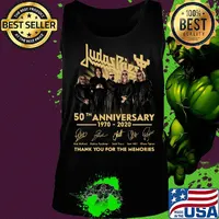 Judas priest 50th anniversary 1970 2020 thank you for the memories signatures s Tank top