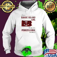 Just a rhode island girl living in a pennsylvania world s Hoodie