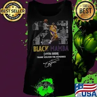 Kobe bryant 24 rest in peace black mamba 1978 2020 thank you for the memories signature s Tank top