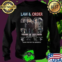 Law and order 30 years of release 1990 2020 Thank You For The Memories Signatures s Sweater