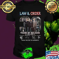 Law and order 30 years of release 1990 2020 Thank You For The Memories Signatures shirt