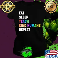 Lgbt eat sleep teach kind humans repeat black lives matter s Ladies tee