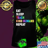 Lgbt eat sleep teach kind humans repeat black lives matter s Tank top