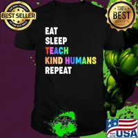 Lgbt eat sleep teach kind humans repeat black lives matter shirt