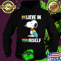 Lgbt flag snoopy believe in yourself s Hoodie