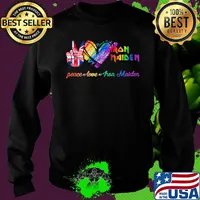 Lgbt peace love iron maiden s Sweater