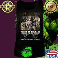 Life is beautiful slavita 23 years of release 1997 2020 thank you for the memories signatures s Tank top
