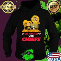 Life is better with Chiefs snoopy and Chailer brown s Hoodie
