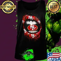 Lips san francisco 49ers football s Tank top