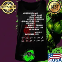 Liverpool fc mohamed salah sadio mane virgil van dijk alexander arnold jordan hederson joel matip roberto firmino s Tank top
