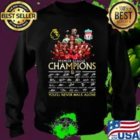 Liverpool fc premier league champions 2019 2020 you'll never walk alone signatures s Sweater
