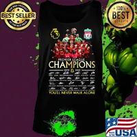 Liverpool fc premier league champions 2019 2020 you'll never walk alone signatures s Tank top