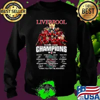 Liverpool fc premier league champions 2020 thank you for the memories signatures s Sweater