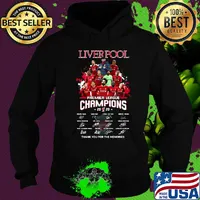Liverpool fc premier league champions 2020 thank you for the memories signatures stars s Hoodie