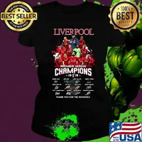 Liverpool fc premier league champions 2020 thank you for the memories signatures stars s Ladies tee