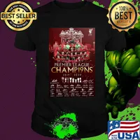 Liverpool football club premier league champions 2019 2020 signatures shirt