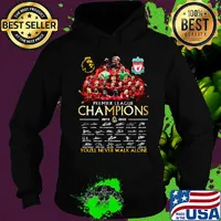 Liverpool football club premier league champions 2019 2020 you'll never walk alone signatures s Hoodie