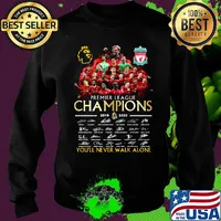 Liverpool football club premier league champions 2019 2020 you'll never walk alone signatures s Sweater
