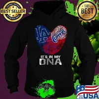 Los angeles dodgers and los angeles clippers its' in my dna heart s Hoodie