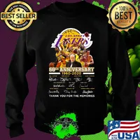 Los angeles lakers 60th anniversary 1960 2020 thank you for the memories signatures s Sweater