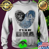 Los angeles raiders and los angeles dodgers hearts it's in my dna s Sweater