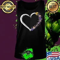 Lsu tigers football team logo heart s Tank top