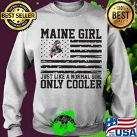 Maine girl just like a normal girl only cooler american flag independence day s Sweater