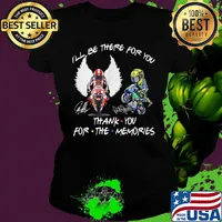 Marco simoncelli and valentino rossi i'll be there for you thank you for the memories signatures s Ladies tee
