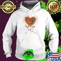 Miami Hurricanes three wolves heart s Hoodie