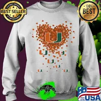 Miami Hurricanes three wolves heart s Sweater