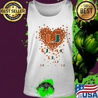 Miami Hurricanes three wolves heart s Tank top
