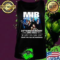 Mib men in black 24th anniversary 1997 2021 thank you for the memories signatures s Tank top