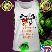 Mickey and minnie mouse today i choose to be happy s Tank top