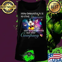 Mickey mouse butterflies how beautiful it is to find someone who ask for nothing but your company s Tank top