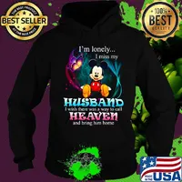 Mickey mouse butterfly i'm lonely i miss my husband i wish there was a way to call heaven and bring him home s Hoodie