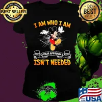 Mickey mouse dance i am who i am your approval isn't needed s Ladies tee